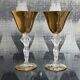 "Pair of cocktail glasses attributed to Bayel, Bacchante model, in ve"