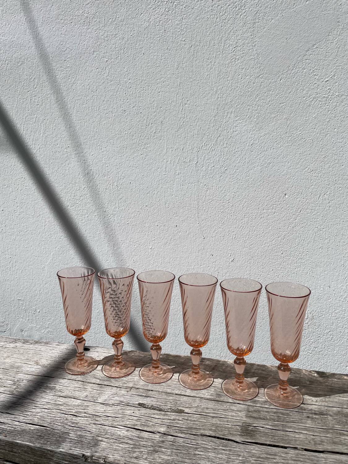 6 Rosaline champagne flutes