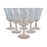 Service of 6 chiseled glasses