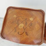 Pair of louis XV bedside tables in rosewood marquetry