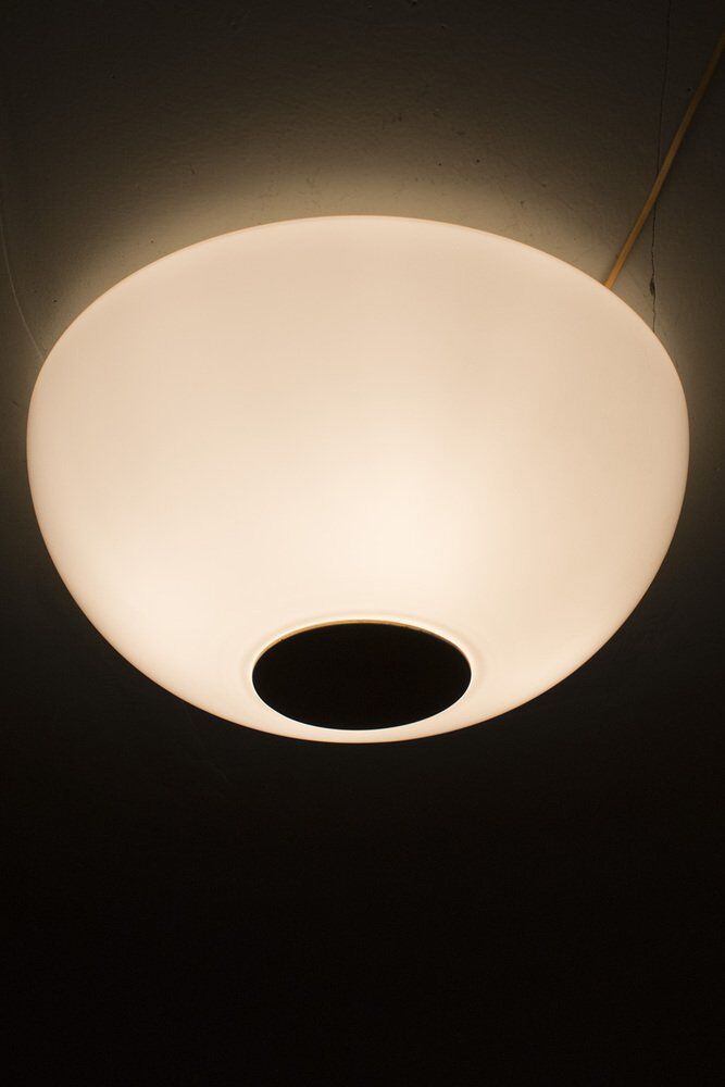 Ceiling Lamp with Brass and Glass