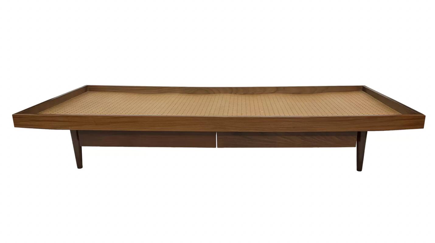 Vintage mid century daybed teak design with drawers