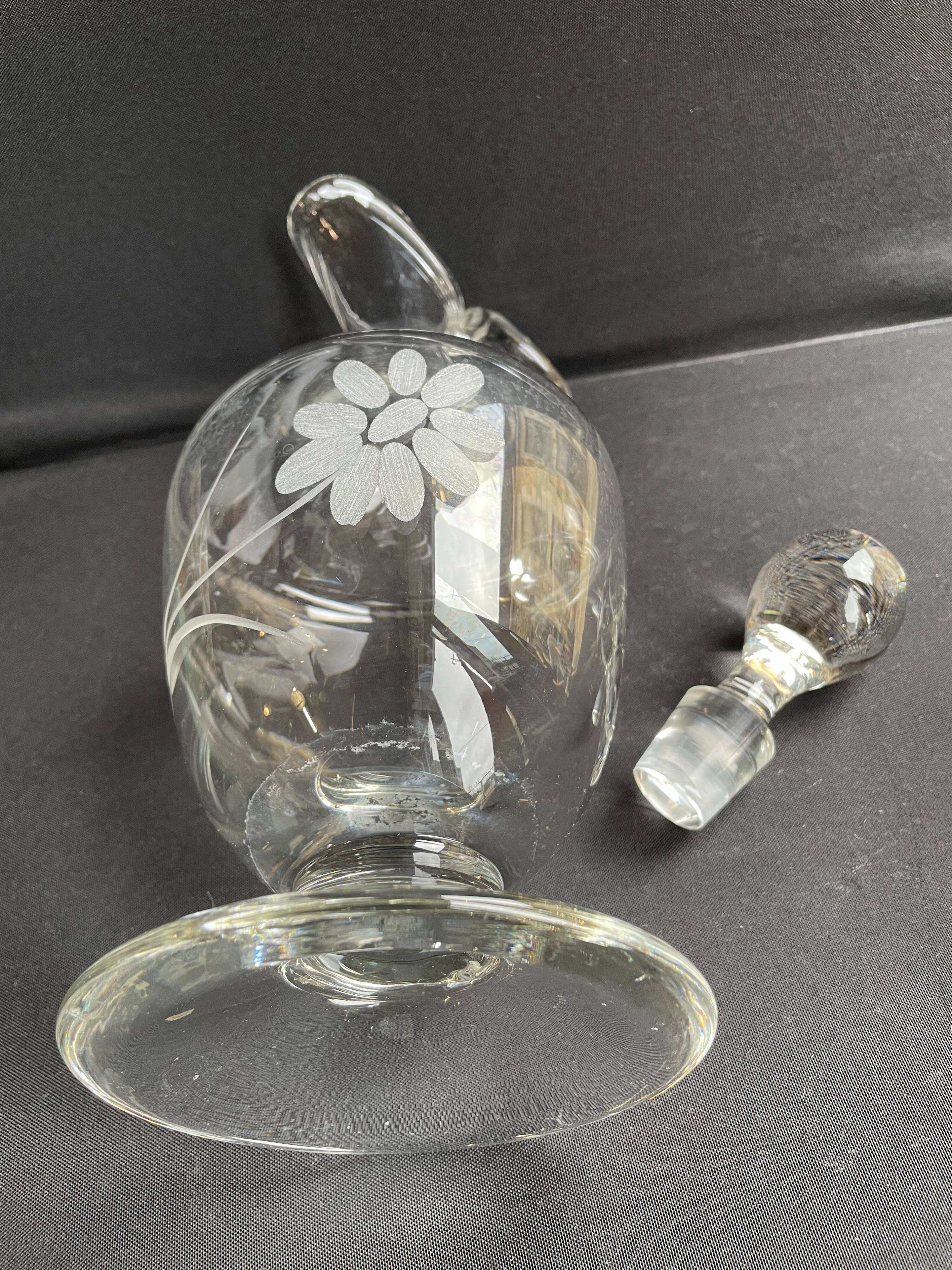 Buire (ewer) blown and engraved crystal – XXth century