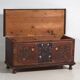 Antique painted chest with floral details (1870s) #32