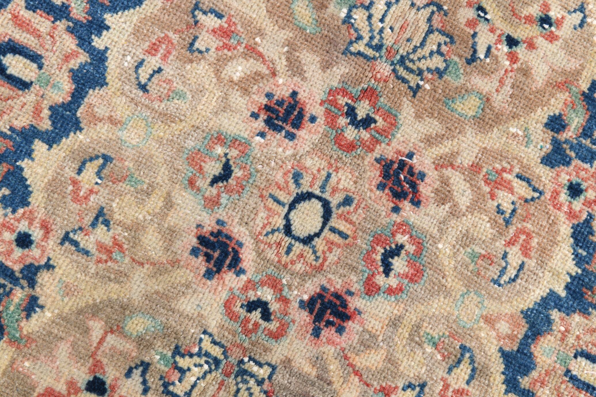 10x13 Tapis Persan Buda Ancien à Médaillon Floral Noué Main, 310x404Cm