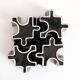 Ensemble de vide poches puzzle en céramique. Italie, années 80