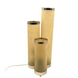 Hollywood regency fiberglass and brass table lamp, Italy 1970s