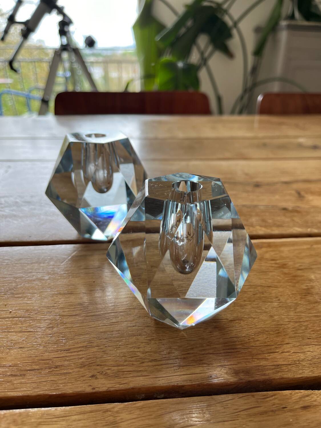Pair of crystal vases