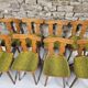 Lot  8 chaises bistrot 1970"
