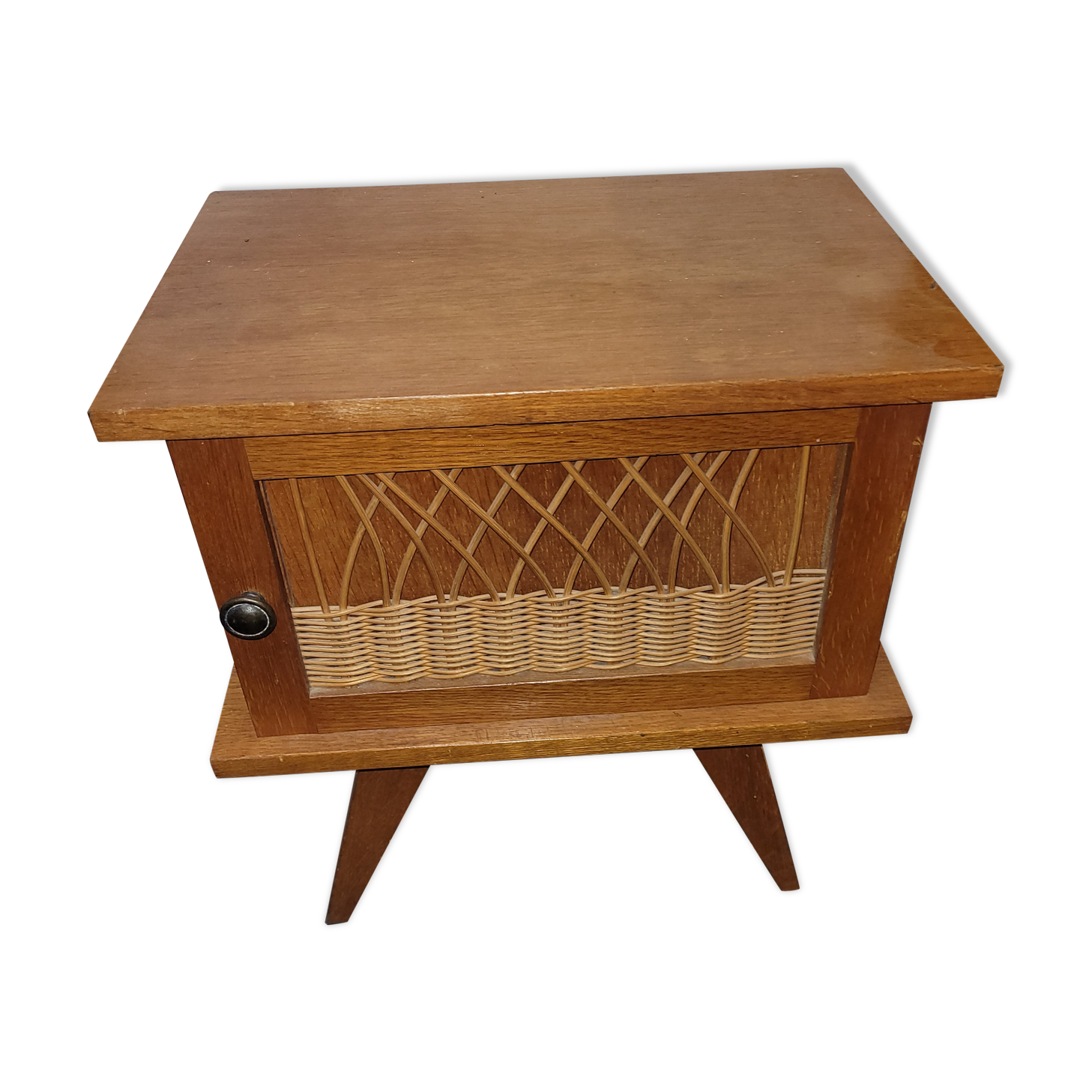 Table de chevet en rotin