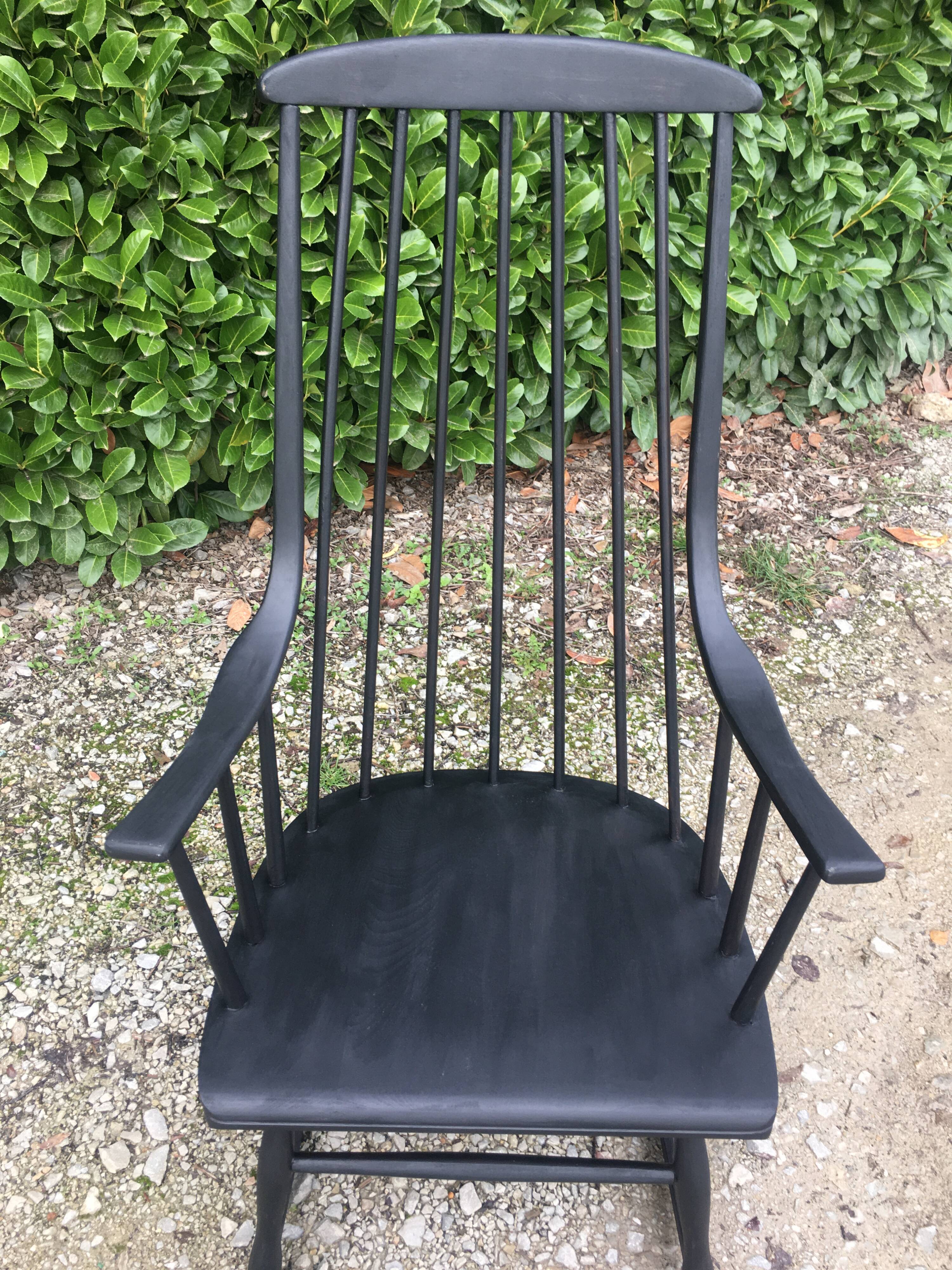 Rocking-chair Lena Larsson "Grandessa" satin black