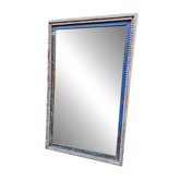 Ancien miroir art déco en teck birman