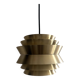 Brass & Lacquered White Aluminium Pendant Lamp by Carl Thore, design 1970