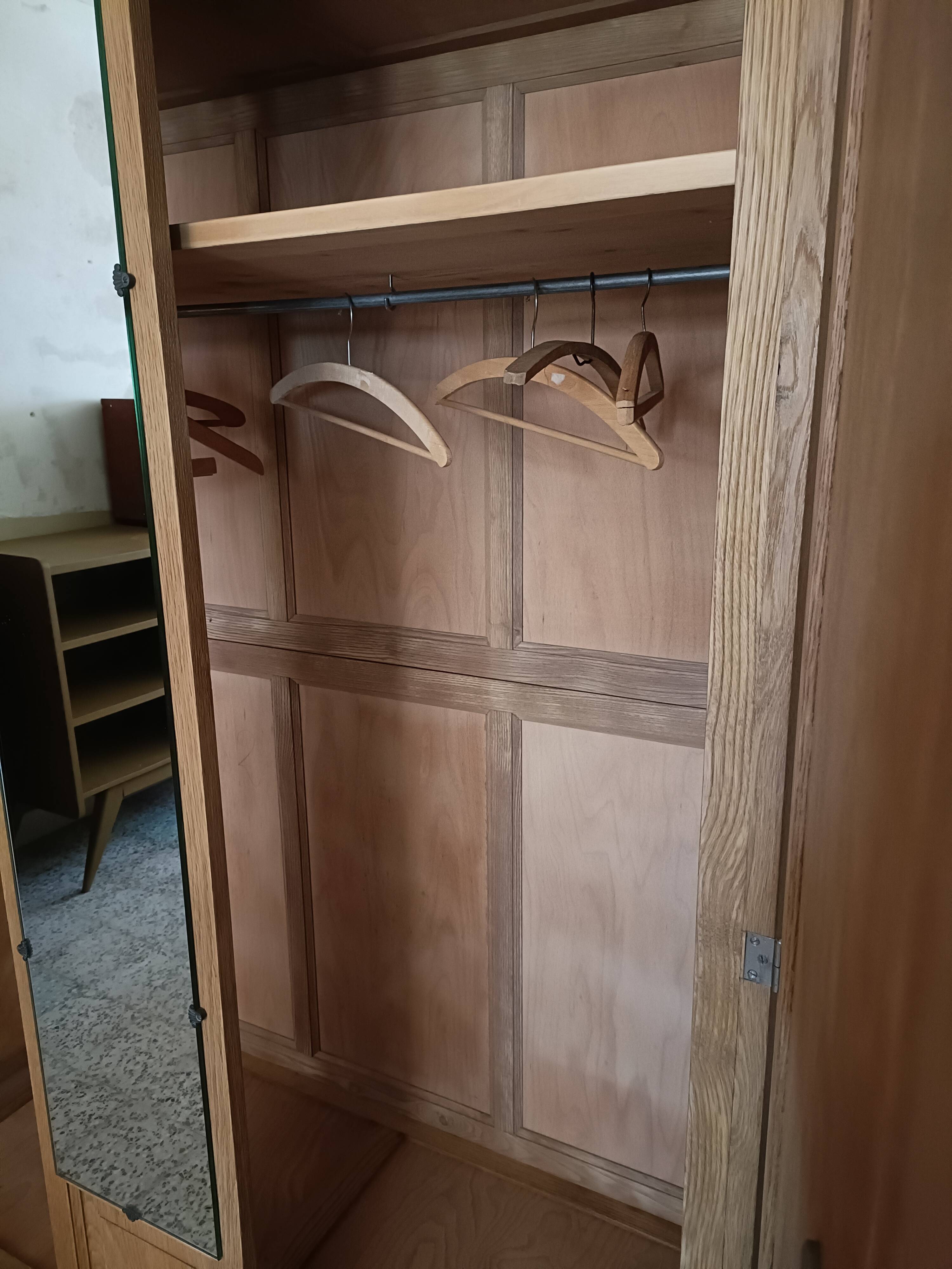 Renovated Art Deco oak wardrobe
