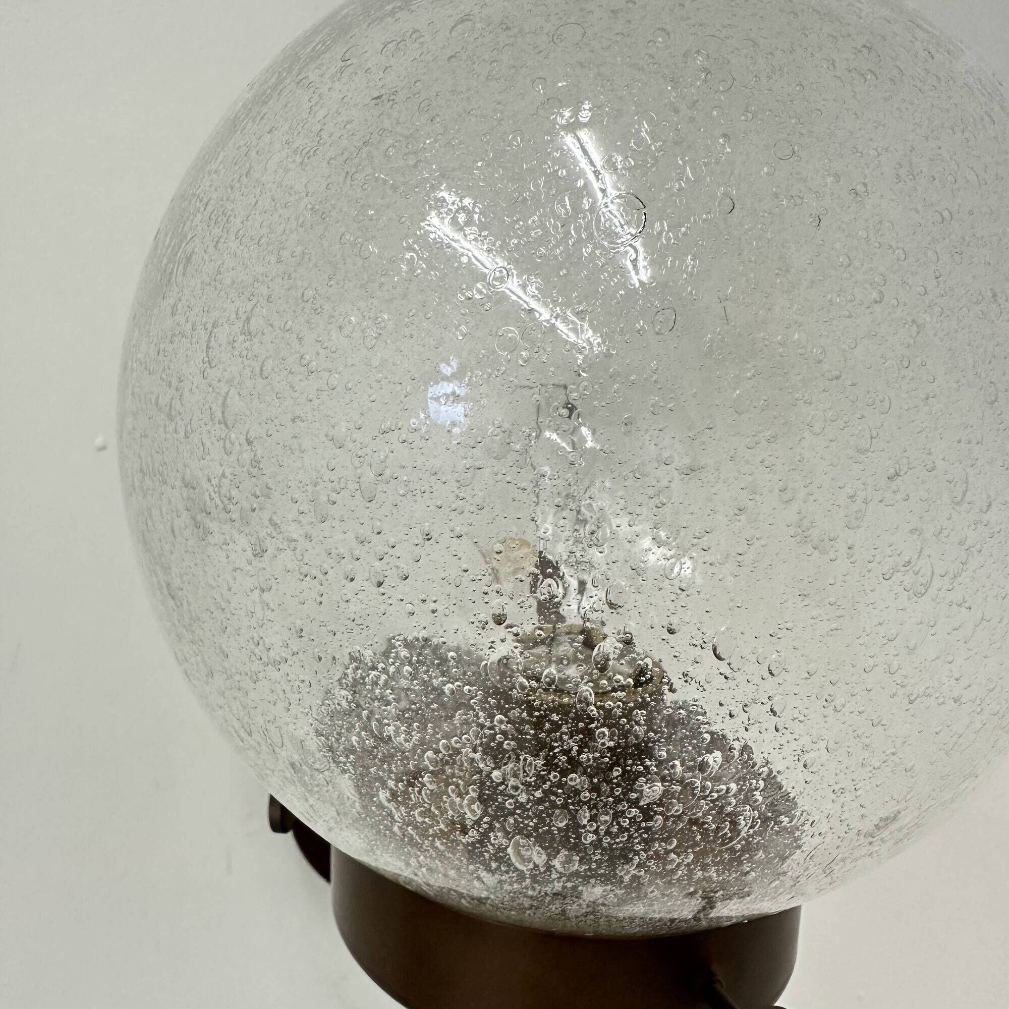 Set of 2 globe glass wall lamps sconces by Lisa Pape Sweden , 1970s