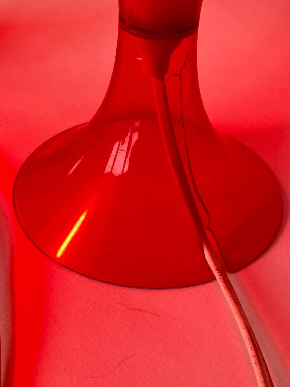3 Lampes de table vintage ikea lampan rouge / bordeaux.