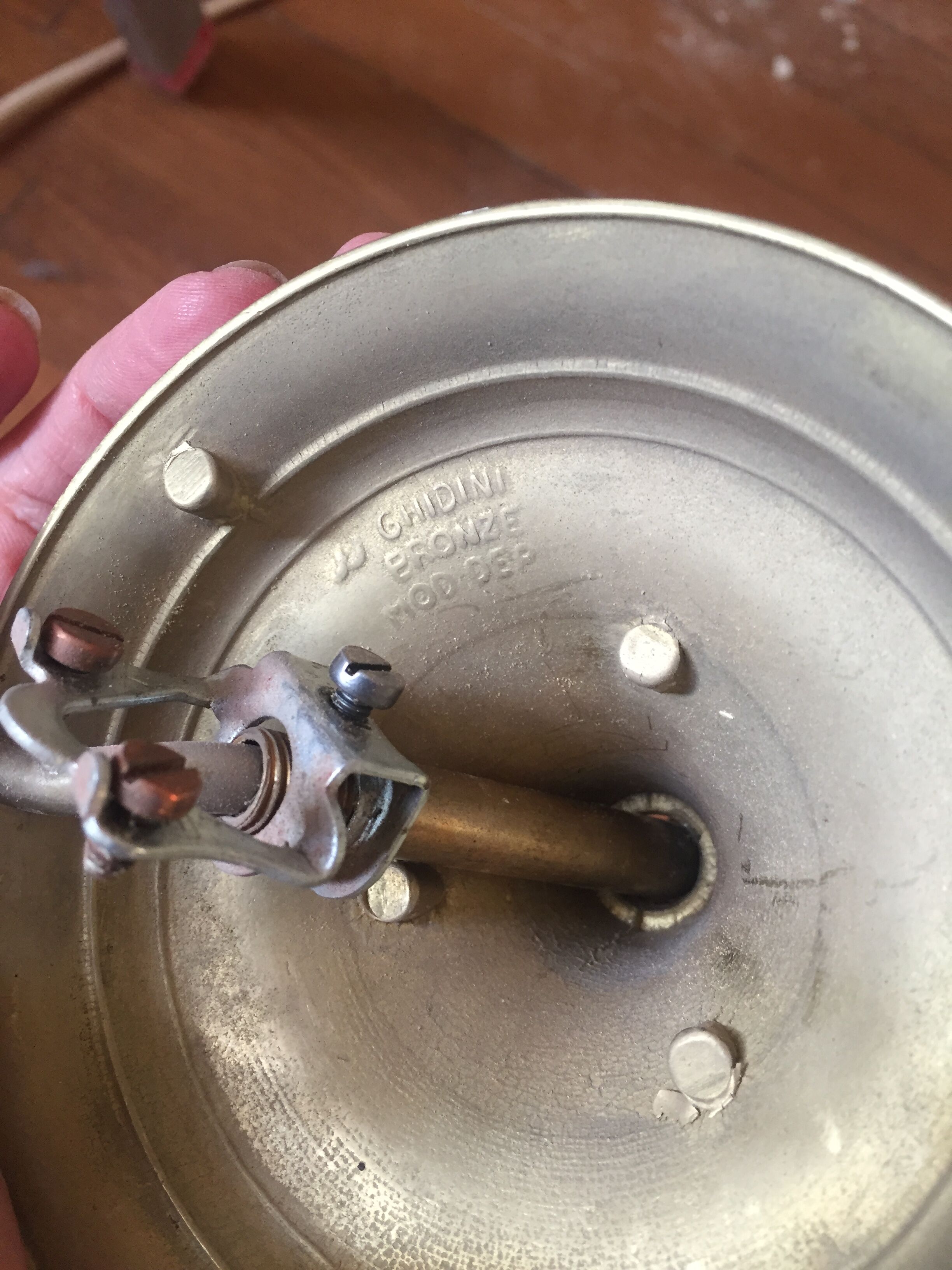 Bronze chandelier 3 branches imitation candles