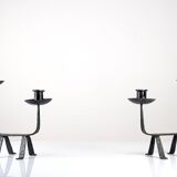 Pair of Wrought Iron Candleholders, 1950s