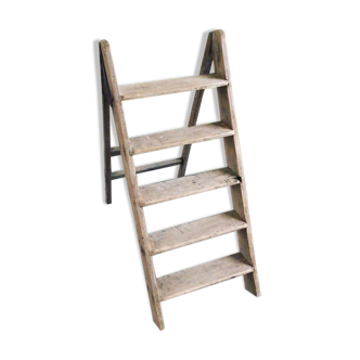 Solid wooden ladder