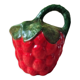 Raspberry slip carafe in Italian porcelain