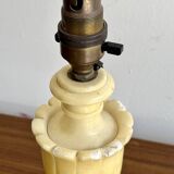 Small Vintage Table Lamp with Blue Shade