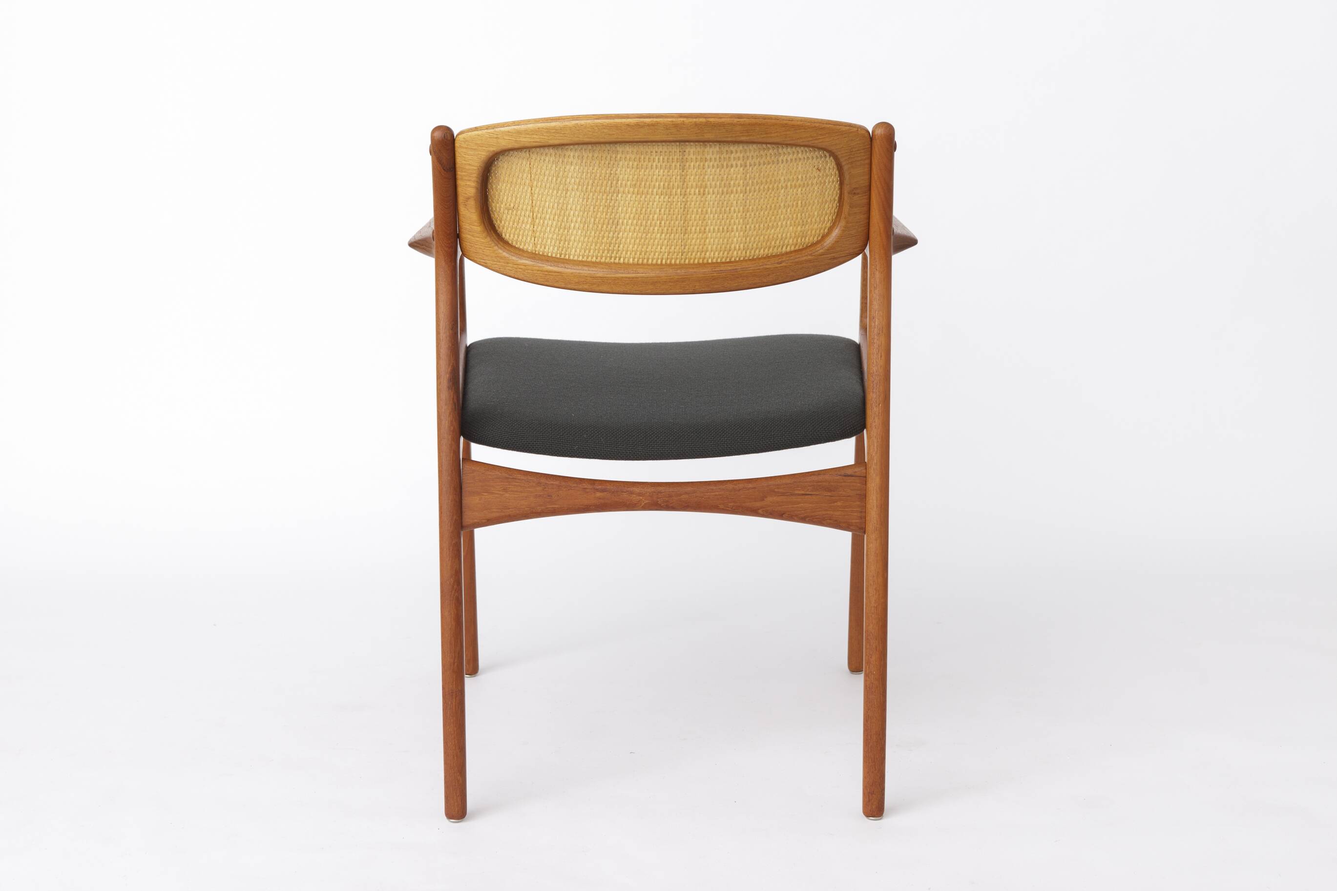 Danish Teak & Rattan Armchair by Ib Kofod-Larsen, 1960s, Model 4325