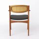 Danish Teak & Rattan Armchair by Ib Kofod-Larsen, 1960s, Model 4325