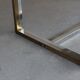 Table vintage 1970 métal chromé et verre