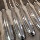 12 silver plated table knives, goldsmith Alfenide st LXVI pearls