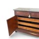 Commode Umbertino en acajou et noyer, 19e siècle.