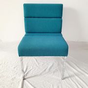 Vintage metal and fabric armchair