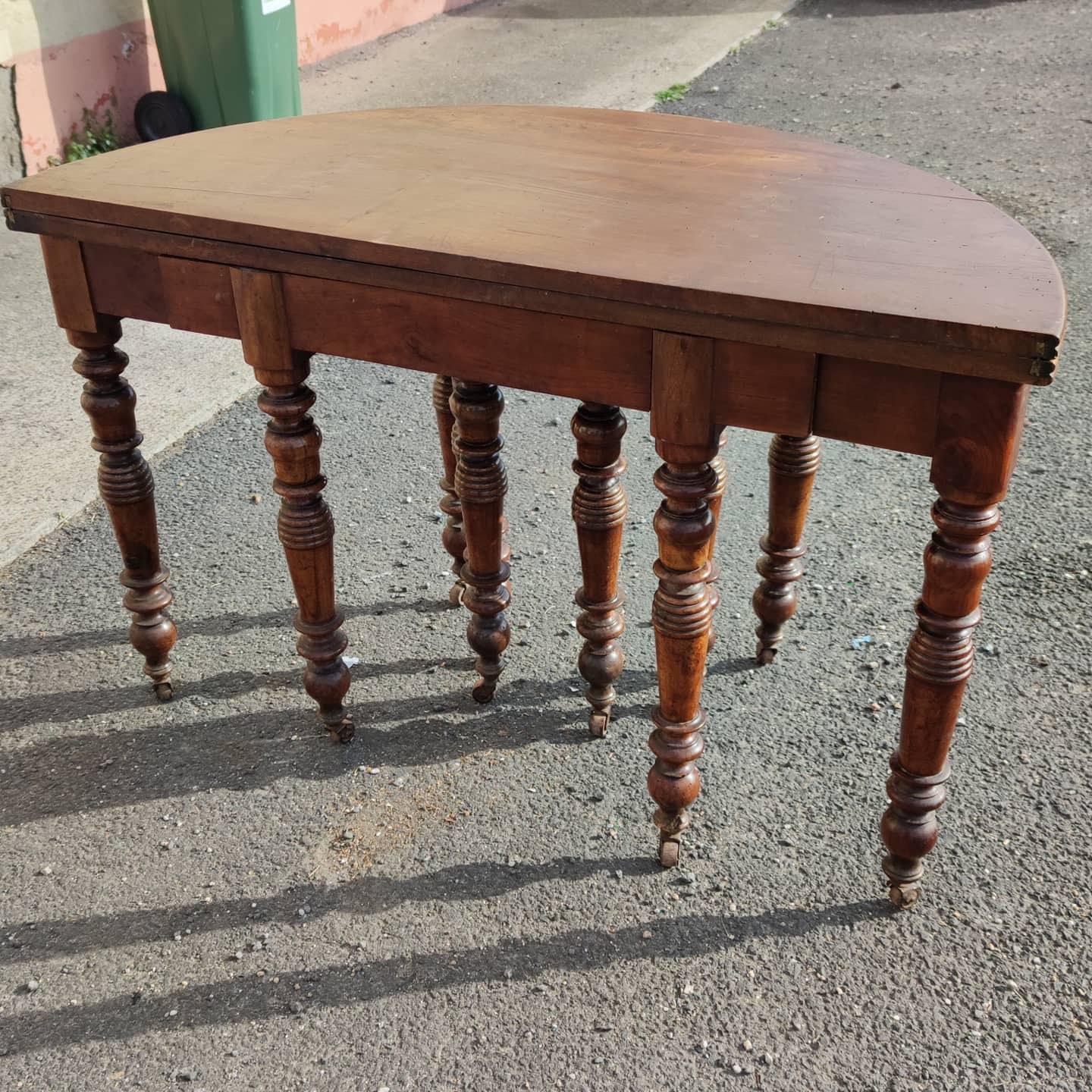 Louis Philippe period 10-foot walnut console table