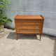 Vintage chest of drawers in wood and rattan