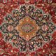 Tapis persan vintage tissé à la main en laine rouge khorasan area tapis - 338x243cm