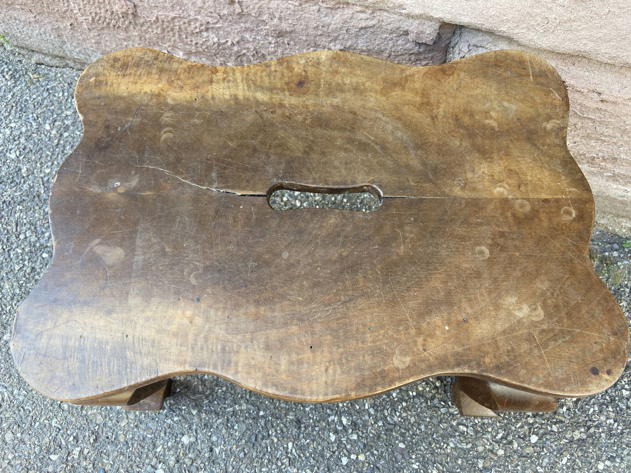 Footrest louis xv walnut late nineteenth