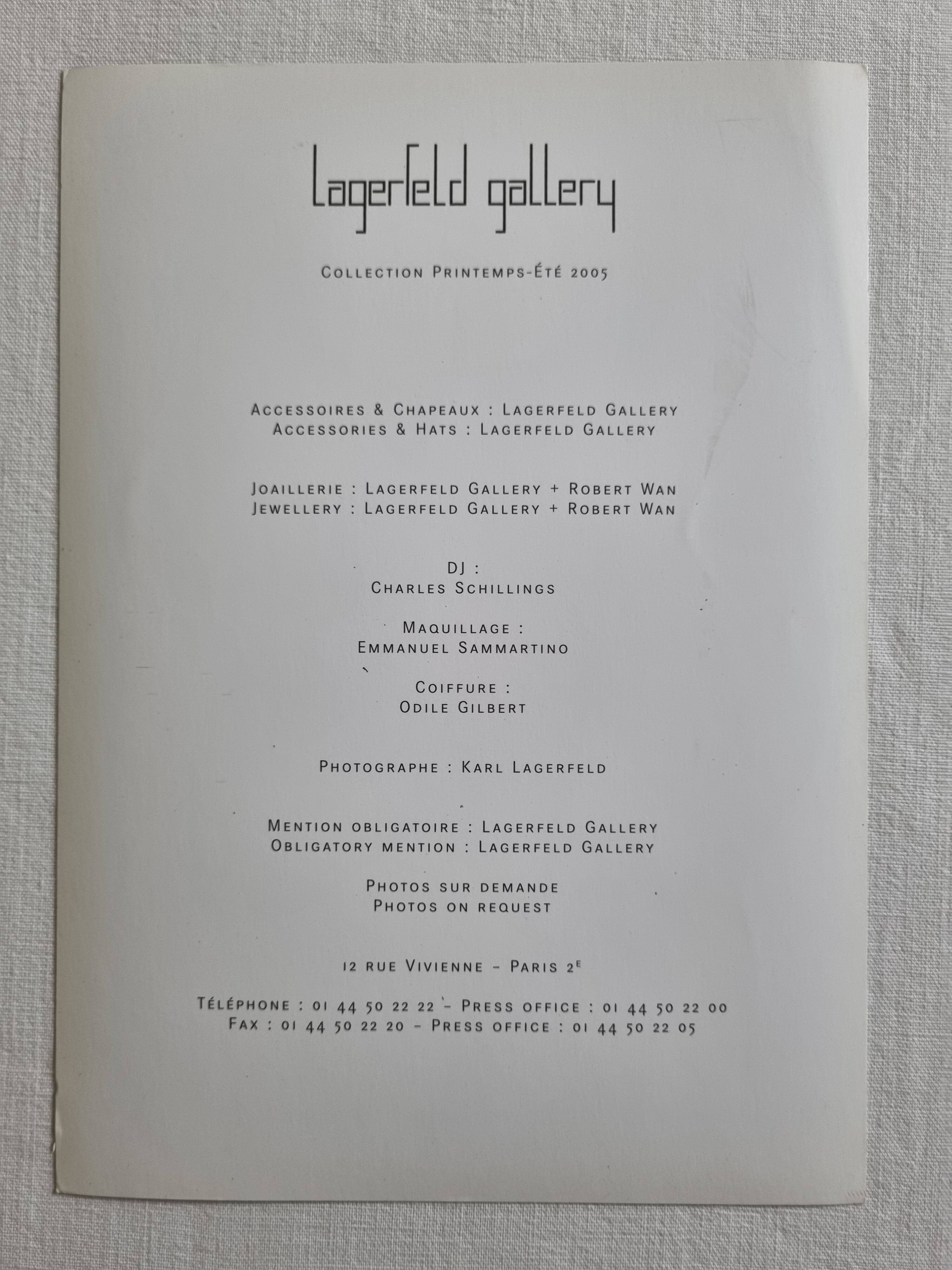 Framed black and white press photograph after Karl Lagerfeld, 30 x 26 cm