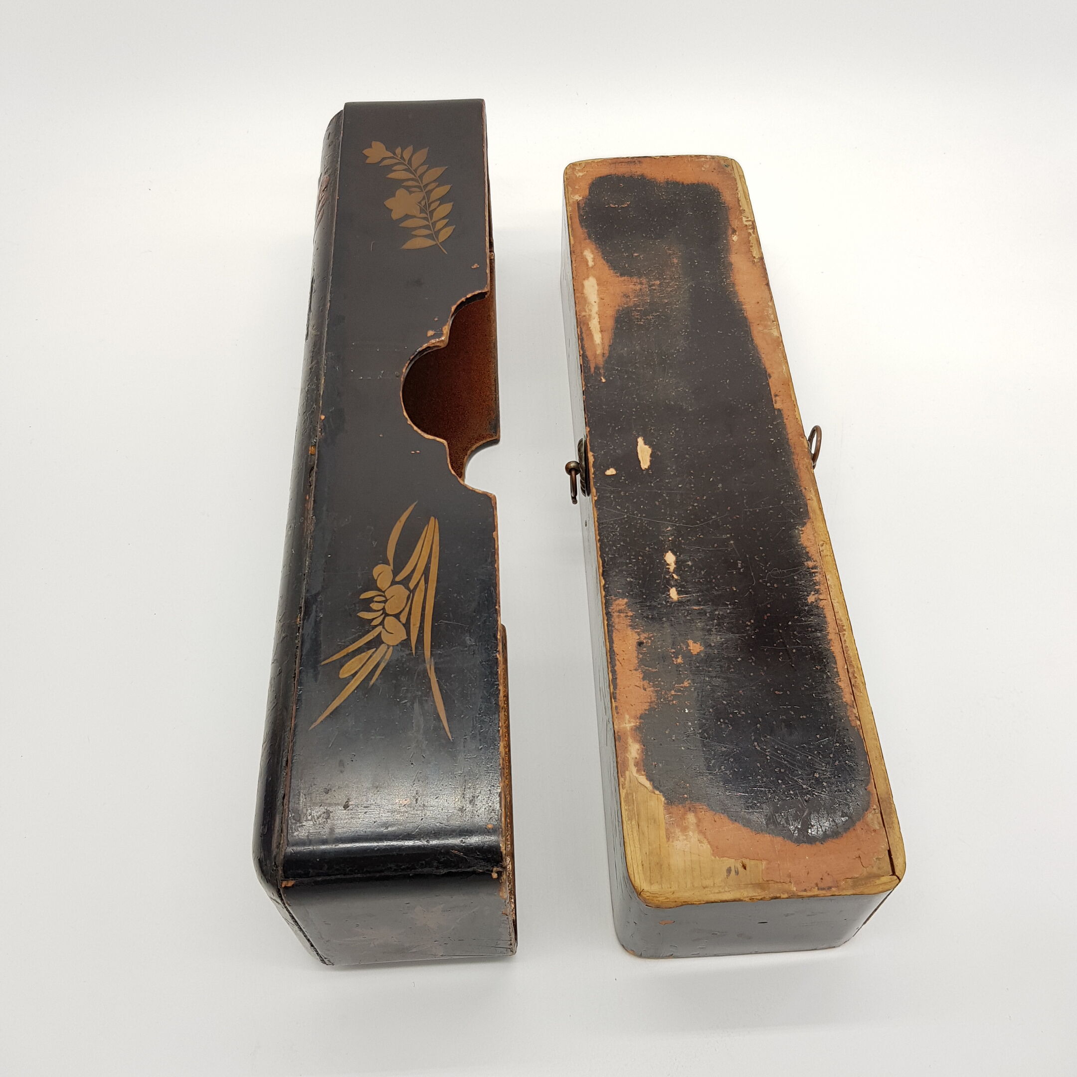 Boîte à gants en bois laqué japonaise époque, Meiji XIXe