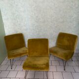Suite de trois fauteuils pelfran  modèle kiss