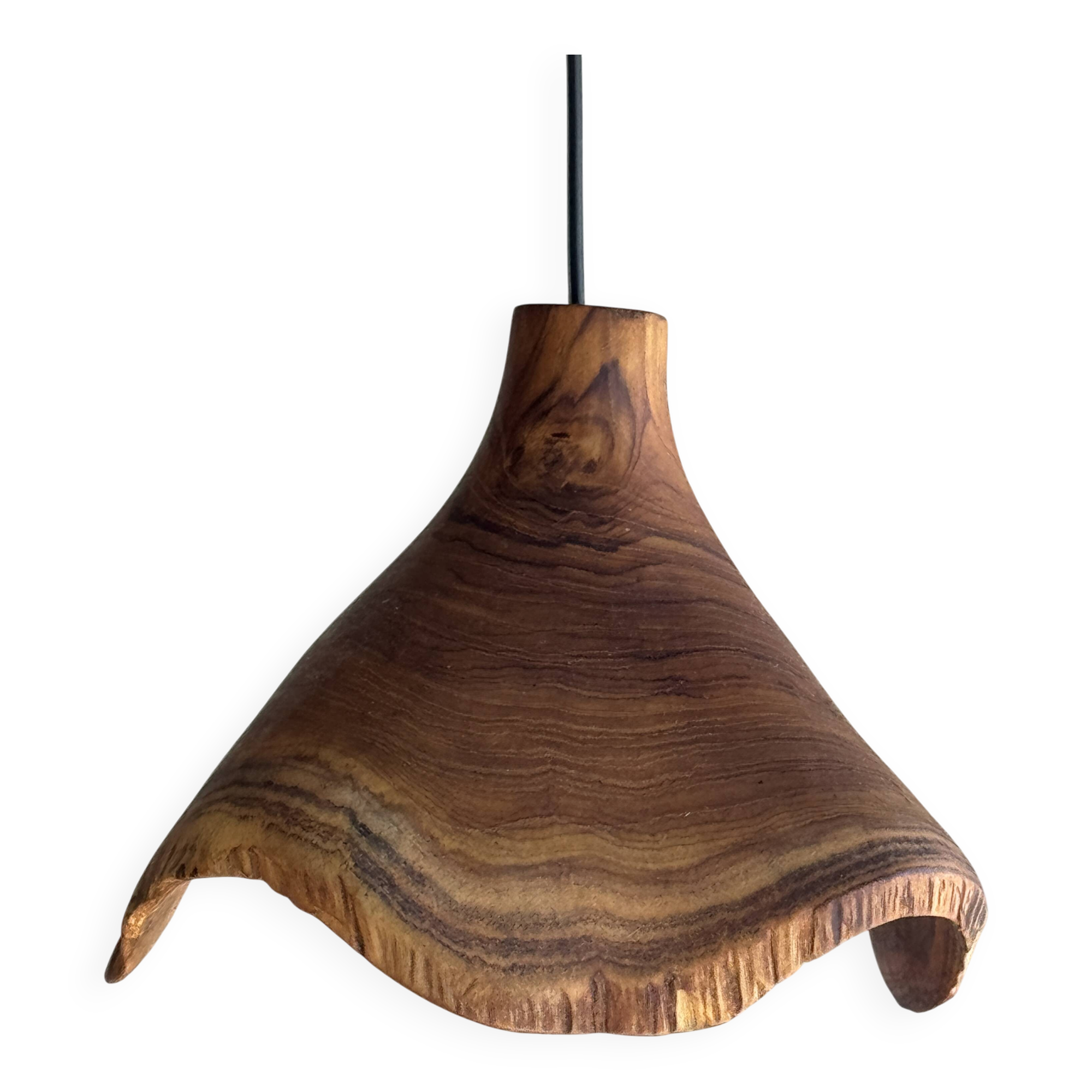 Small suspension in organic teak hat D30 H20