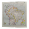 Carte géographique issue Atlas Quillet année 1925  carte : Brésil et états équatoriaux