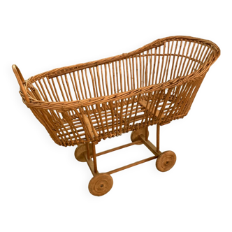 Toy rattan cradle