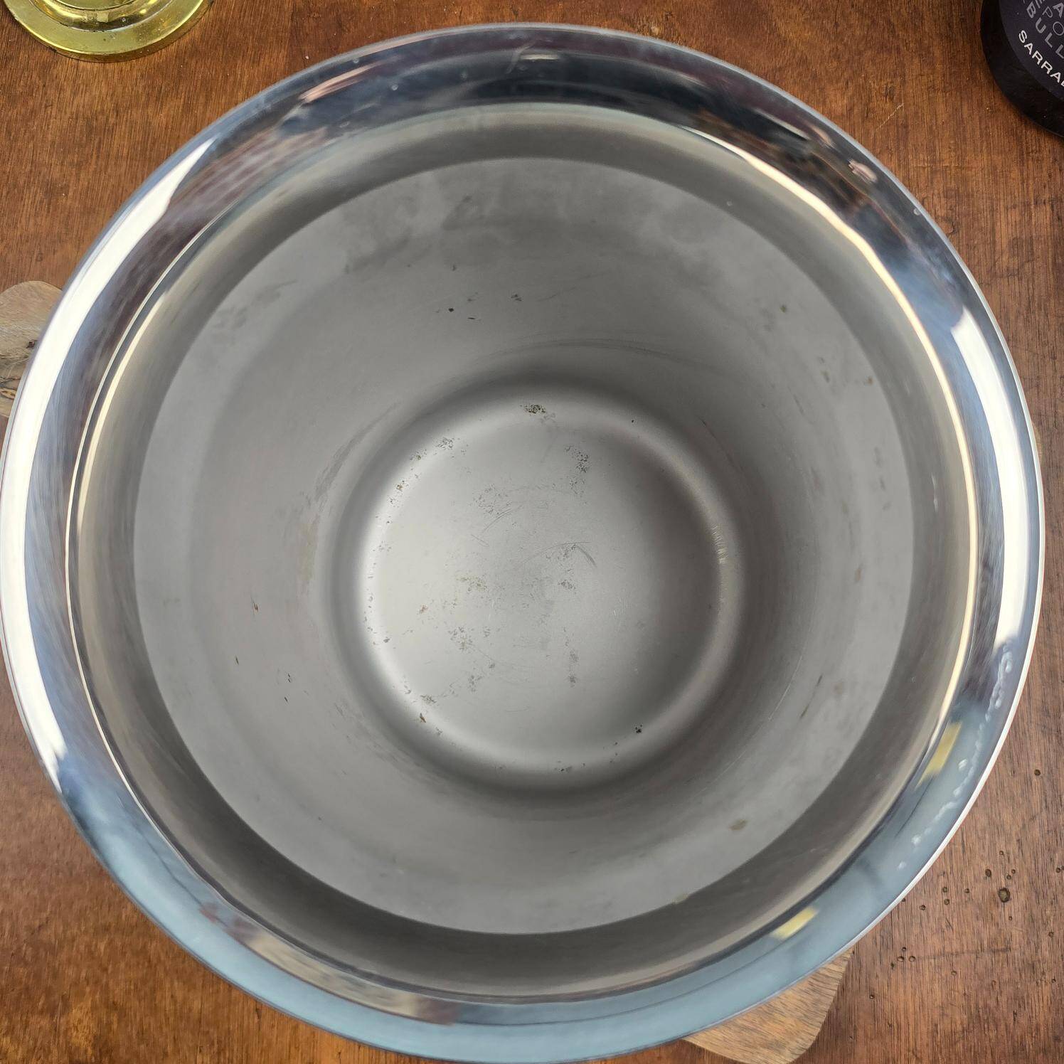 Jean Couzon champagne bucket in 18/10 stainless steel – France