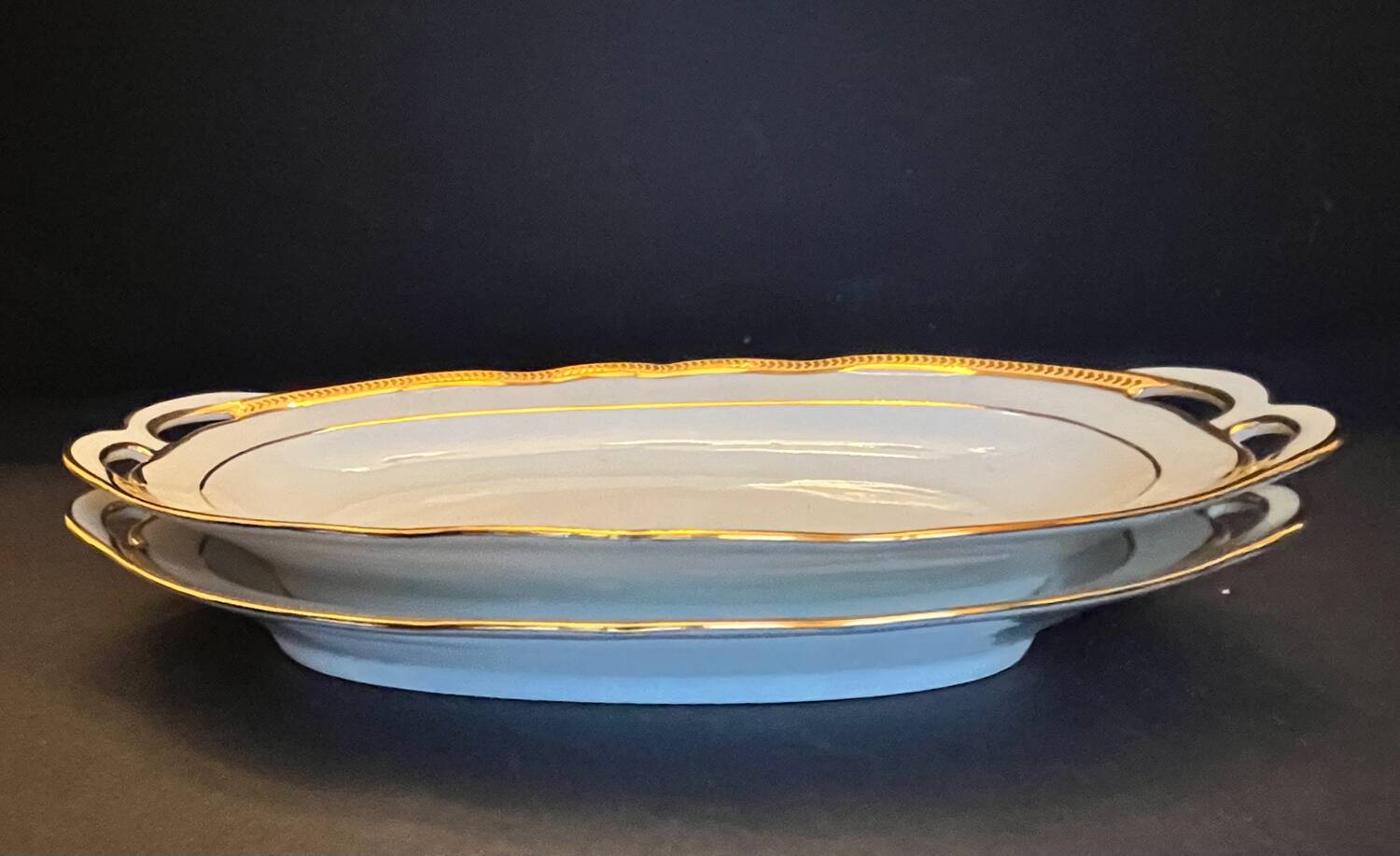Pair of oval porcelain dishes