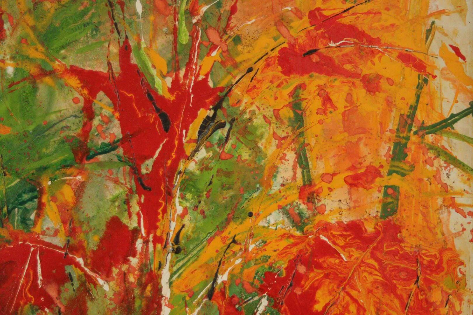 Oil on panel "Autumn Forest" by Bodin