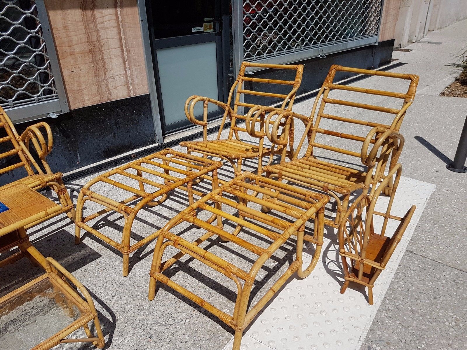 Salon de jardin d'hiver design 70 en bambou