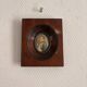 Antique Miniature Napoleon Bonaparte Empire Mahogany Frame Collector's Item