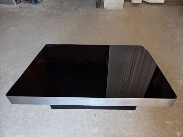 Table basse de style Willy Rizzo, années 70