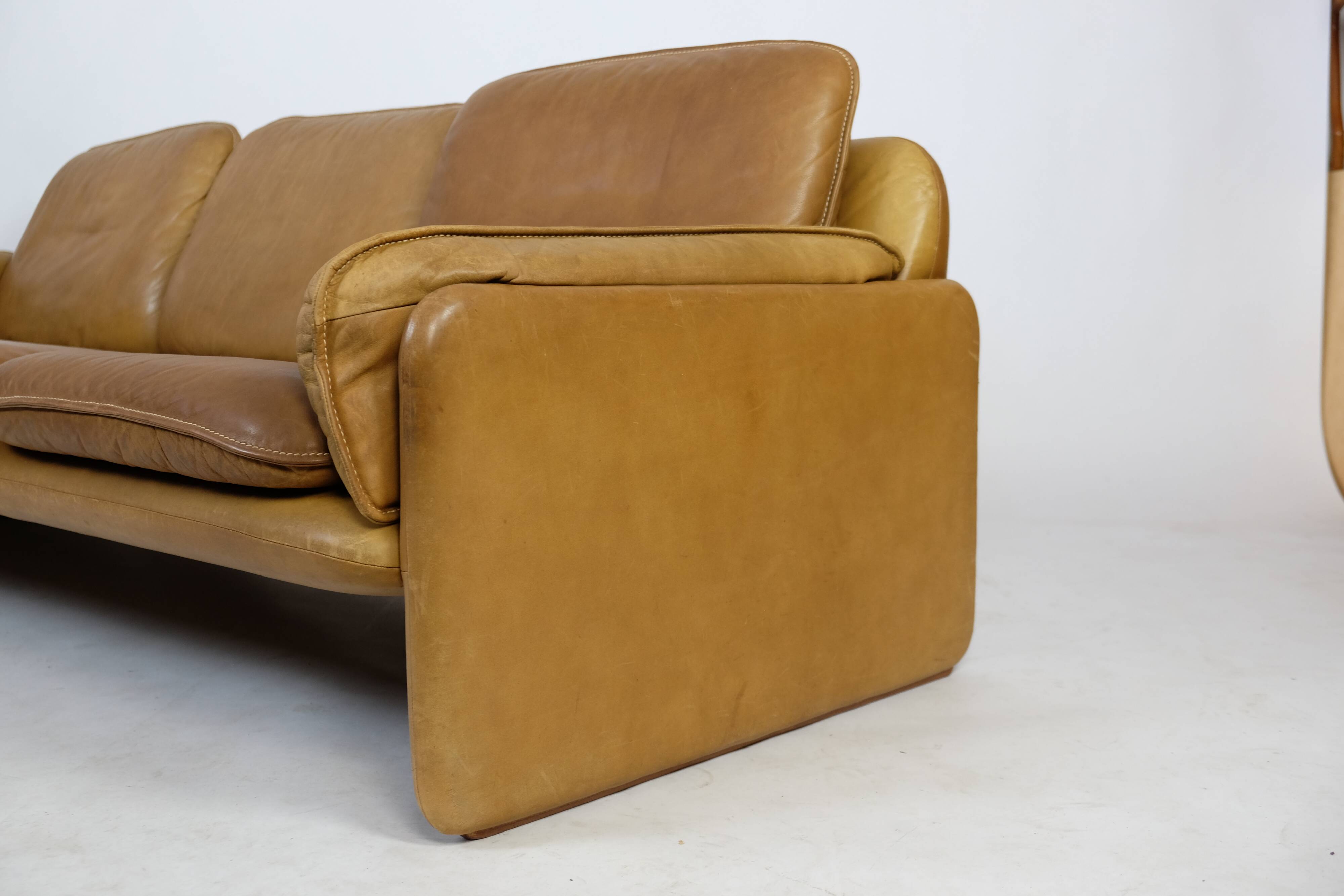 Vintage de Sede DS61 Leather Sofa Couch 70er Design 60er