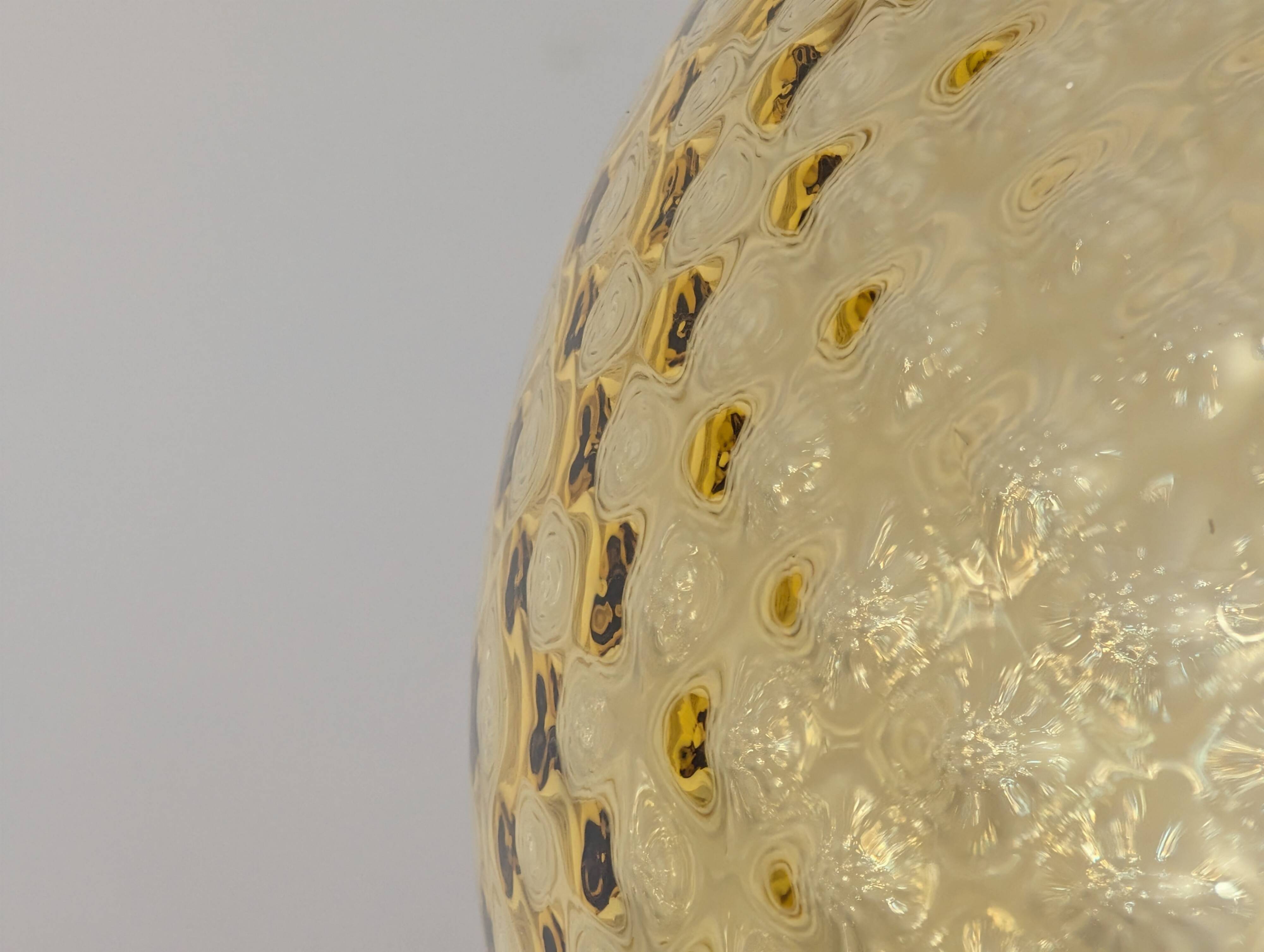 Amber glass pendant light