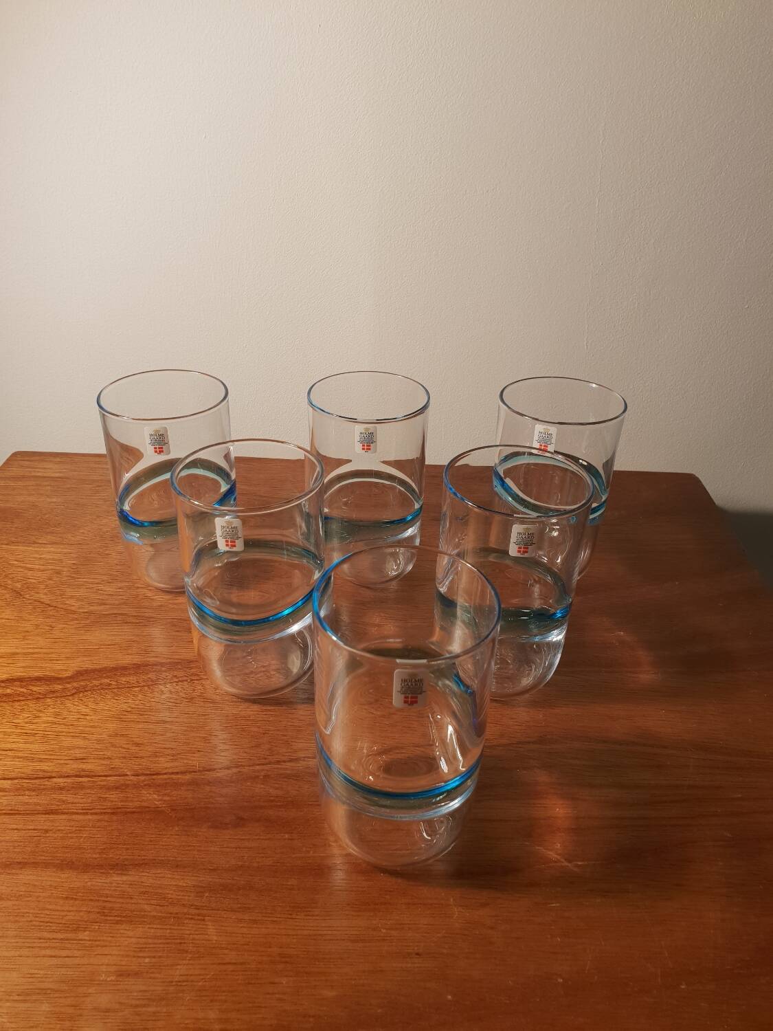 Series of 6 Scandinavian glasses 1970